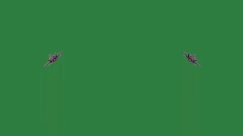 Pair of shoes on two fighter jets flying in formation birds the sky scissors Video stock 336890501