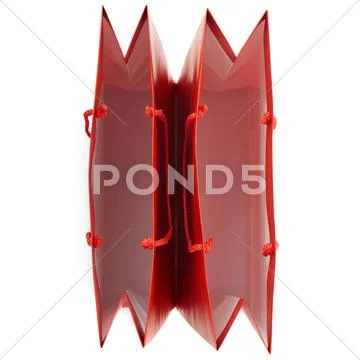 Pair of Shopping bag isolated over the white background Stock Photos