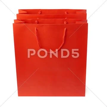 Pair of Shopping bag isolated over the white background Stock Photos