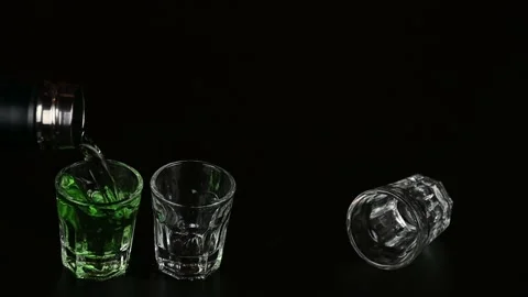 A pair of shots being filled to be slammed on St Patricks Day Stock Footage 233417762