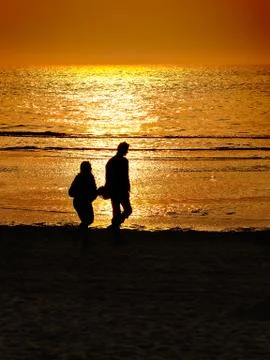 Pair silhouette Stock Photos