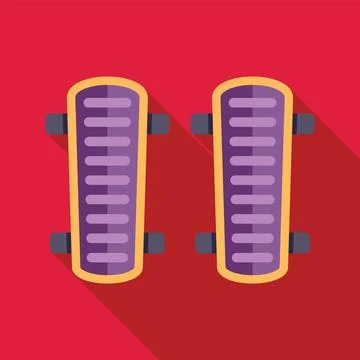 Pair of skateboard decks lying on red background Ilustração Stock