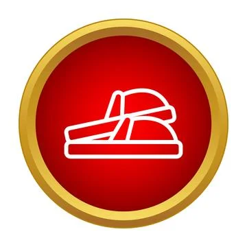 Pair of slippers icon representing home comfort Ilustração Stock