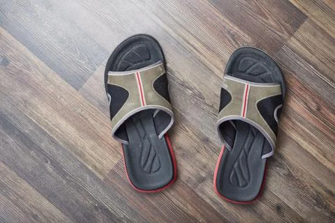 Pair of slippers Stock Photos
