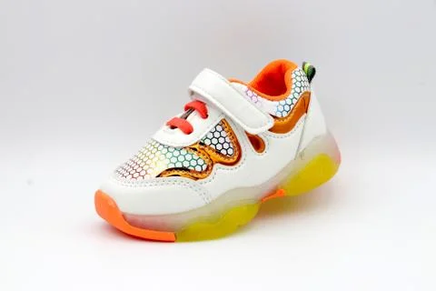 Pair of small Boys shoes isolated on a white background, Shoe on a white back Stock Photos