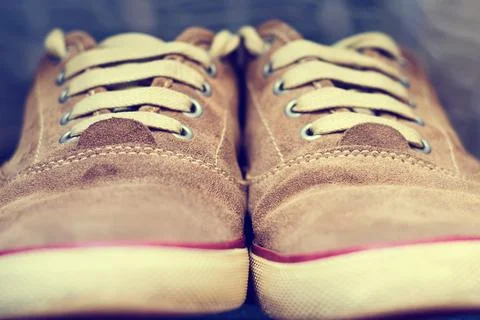 Pair of sneakers Stock Photos