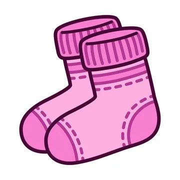 Pair of socks drawing Illustrazione stock