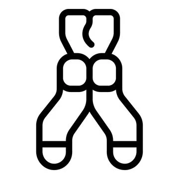 Pair of socks folded together holding each other warm icon Stock Illustration