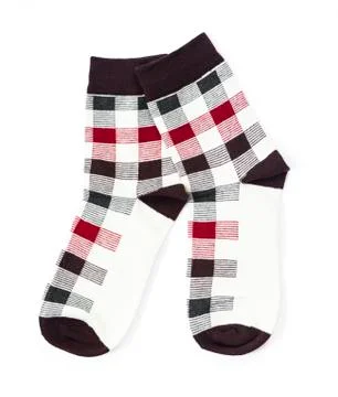 Pair of socks isolated on a white background, Top view Stock Photos