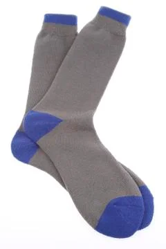 Pair of socks on plain background Stock Photos