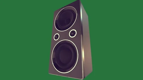 A pair of speakers on green background and isolated on green screen background 動画素材 336968374