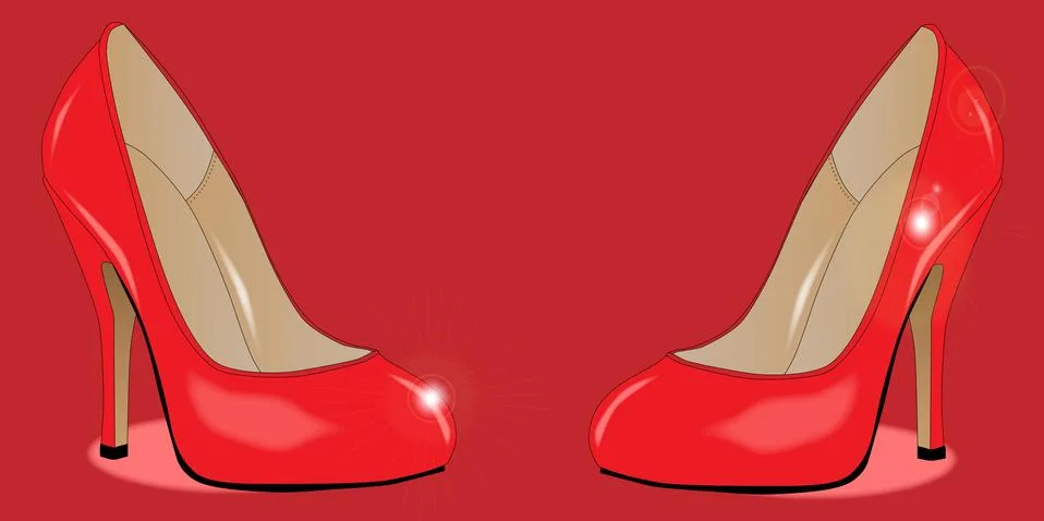 Pair of stilettos Stock Illustration