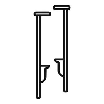 Pair of stilts icon representing circus entertainment and street performance Illustrazione stock