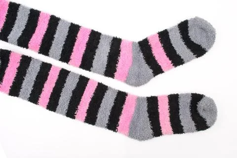 Pair of striped socks Stock Photos
