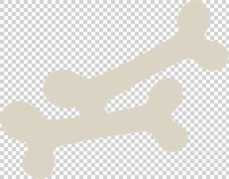 Pair of stylized bone shapes are overlapping diagonally on transparent Stock Illustration