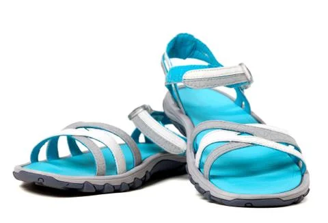 Pair of summer sandals Stock Photos