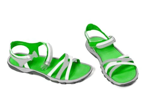 Pair of summer sandals Stock Photos