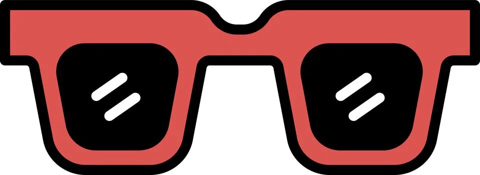 A pair of sunglasses with black frames Stockillustratie