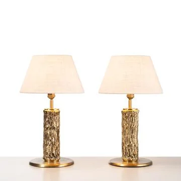 Pair of table lamps Stock Photos