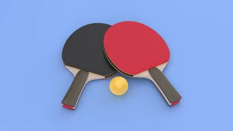 Pair of table tennis rackets and a ball Stock Footage 322183797