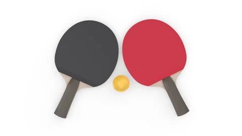 Pair of table tennis rackets and an orange ball Stock Footage 323771194