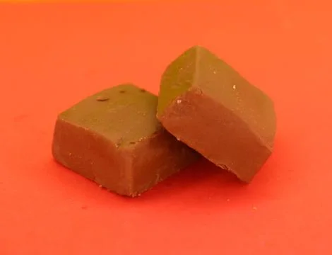 A pair of two chocolate in the frame Stock Photos