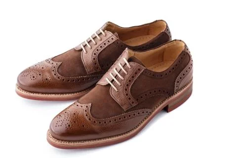 Pair of two tone men brogues Stock Photos