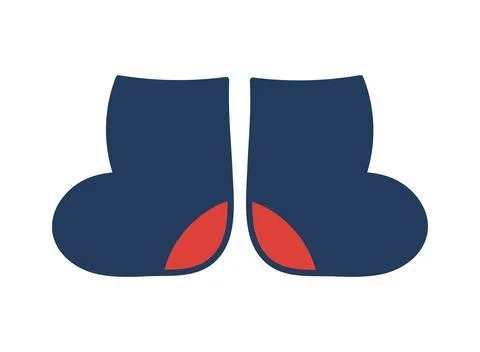 Pair of valenki winter boots isolated Ilustração Stock