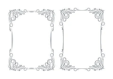 Pair of vector frames Stock Illustration