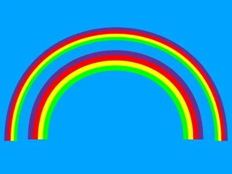 Pair of Vector Rainbows Stock Illustration