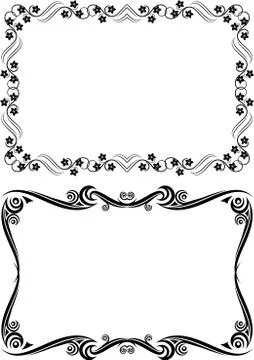 Pair of vintage frames Stock Illustration