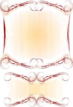 Pair of vintage text frames. Ilustración de archivo