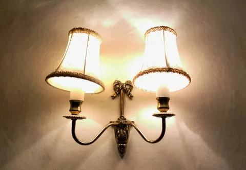 Pair of Wall Lights Fotos Stock