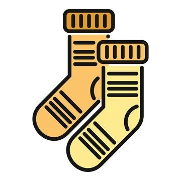 Pair of warm knitted socks for winter comfort Ilustração Stock