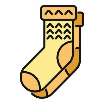Pair of warm knitted socks for winter comfort Stock Illustration