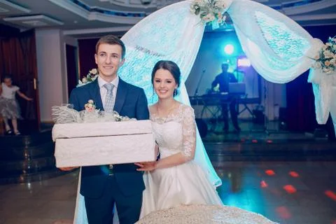 Pair of wedding restaurant Stock Photos