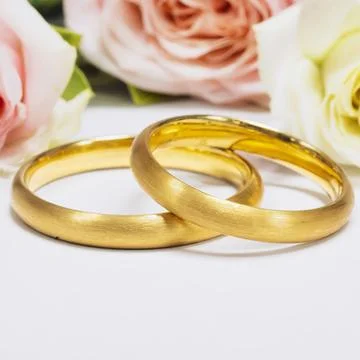 Pair of wedding rings Stock Photos