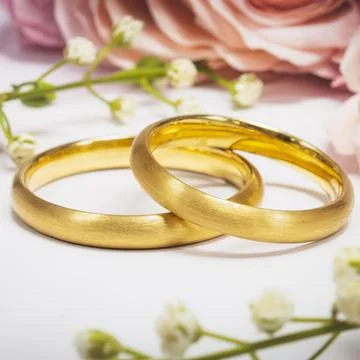 Pair of wedding rings Stock Photos