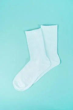 Pair of white socks Stock Photos