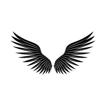 Pair of wings icon, simple style Ilustración de archivo