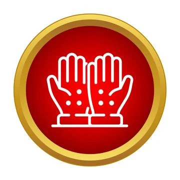 Pair of winter gloves protecting hands in cold weather Ilustração Stock