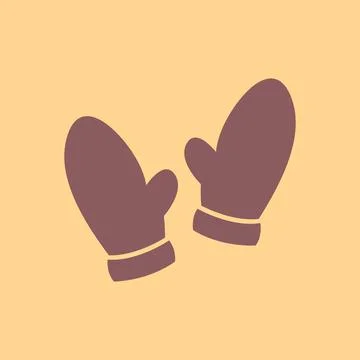 Pair of winter mittens, element of winter - Vector Stock Illustration