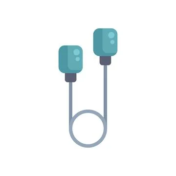 Pair of wireless earbuds connecting wirelessly using bluetooth technology Stock Illustration