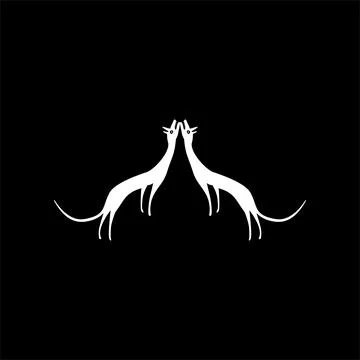 Pair Wolf Naive Illustration Stock Illustration