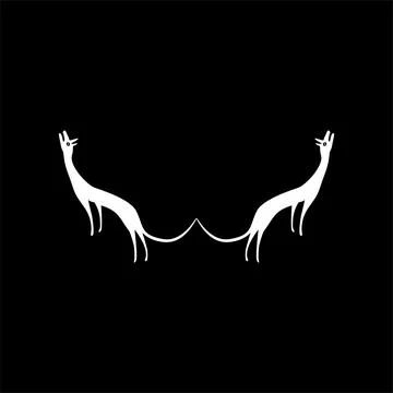 Pair Wolf Naive Illustration Stock Illustration