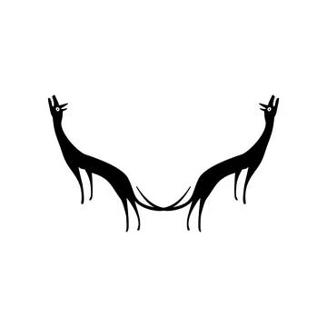 Pair Wolf Naive Illustration Illustrazione stock