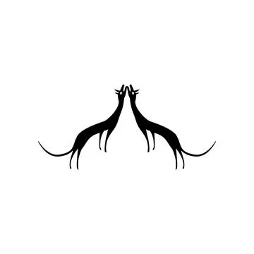 Pair Wolf Naive Illustration Stock Illustration