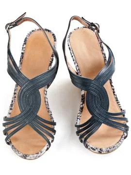 Pair of women's sandals Stock Photos