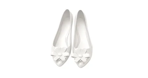 A pair of women's shoes. Color changes. RGB + Alpha + chromakey Stock Footage 253978836