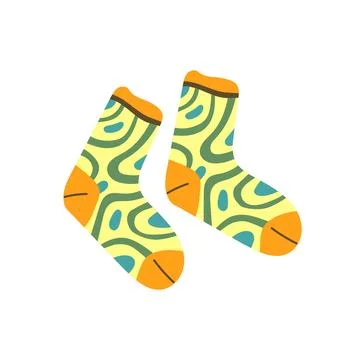 Pair of woolen socks Stock Illustration